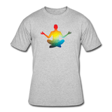 Good Vibes Clothing- "RAINBOW ZEN" Men's tee - heather gray