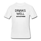 Beer shirts- "DRINKS WELL WITH OTHERS" Men's tee - white