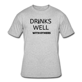Beer shirts- "DRINKS WELL WITH OTHERS" Men's tee - heather gray