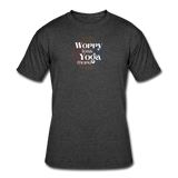 Good Vibes clothing- "WORRY LESS" Men's tee - heather black