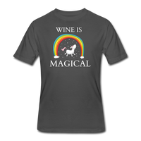 Beer shirts- "WINE IS MAGICAL" Men's tee - charcoal