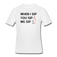 Beer shirts- "WHEN I SIP" Men's tee - white