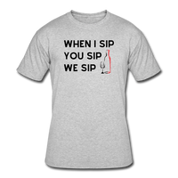 Beer shirts- "WHEN I SIP" Men's tee - heather gray