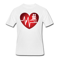 Gym Shirts- "CARDIO COUPLE" Men's tee - white