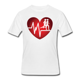 Gym Shirts- "CARDIO COUPLE" Men's tee - white