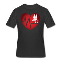 Gym Shirts- "CARDIO COUPLE" Men's tee - black