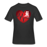 Gym Shirts- "CARDIO COUPLE" Men's tee - black