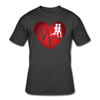 Gym Shirts- "CARDIO COUPLE" Men's tee - heather black