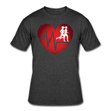 Gym Shirts- "CARDIO COUPLE" Men's tee - heather black