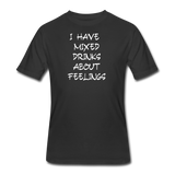 Beer shirts- "MIXED DRINKS ABOUT FEELINGS" Men's tee - black