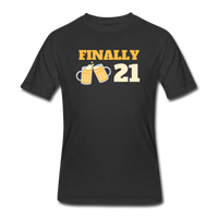 Beer shirts- "FINALLY 21" Men's tee - black