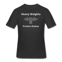 Gym Shirts- "HEAVY WEIGHTS/SHAKES" Men's tee - black