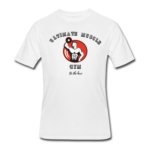 Gym shirts- "ULTIMATE MUSCLE" Men's tee - white