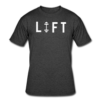 Gym Shirts- "I LIFT" - heather black