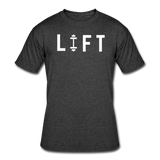 Gym Shirts- "I LIFT" - heather black