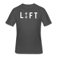 Gym Shirts- "I LIFT" - charcoal