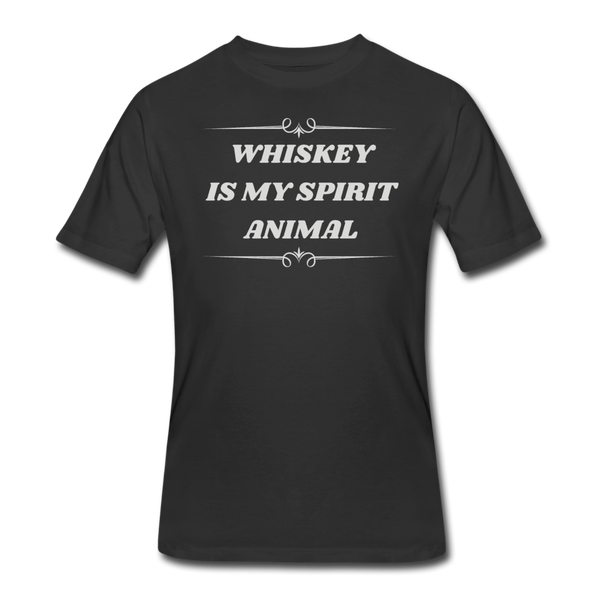 Beer shirts- "WHISKEY IS MY SPIRIT ANIMAL" Men's tee - black