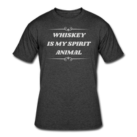 Beer shirts- "WHISKEY IS MY SPIRIT ANIMAL" Men's tee - heather black
