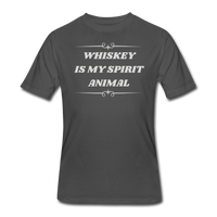 Beer shirts- "WHISKEY IS MY SPIRIT ANIMAL" Men's tee - charcoal
