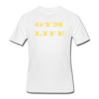 Gym Shirts- "GYM LIFE" Men's tee - white