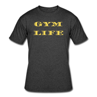 Gym Shirts- "GYM LIFE" Men's tee - heather black