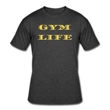 Gym Shirts- "GYM LIFE" Men's tee - heather black