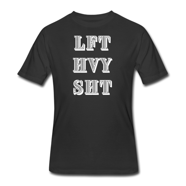 Gym Shirts- "LFT HVY SHT" Men's tee - black