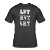 Gym Shirts- "LFT HVY SHT" Men's tee - heather black