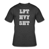 Gym Shirts- "LFT HVY SHT" Men's tee - heather black