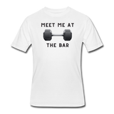 Gym shirts- "MEET ME" Men’s tee - white