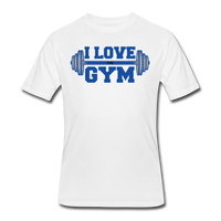 Gym Shirts- "I LOVE THE GYM" Men's tee - white