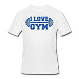 Gym Shirts- "I LOVE THE GYM" Men's tee - white