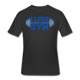 Gym Shirts- "I LOVE THE GYM" Men's tee - black