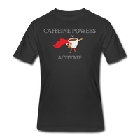 Coffee gifts- "CAFFEINE POWERS ACTIVATE" Men's tee - black