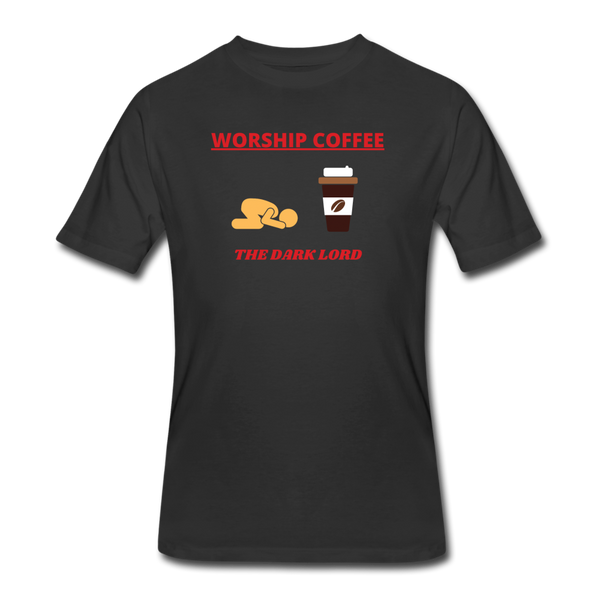 Coffee gifts- "COFFEE THE DARK LORD" Men's tee - black