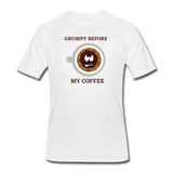 Coffee gifts- "GRUMPY BEFORE COFFEE" Men's tee - white