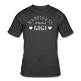 Gifts for Family- "HAPPINESS/GIGI" Men's tee - heather black