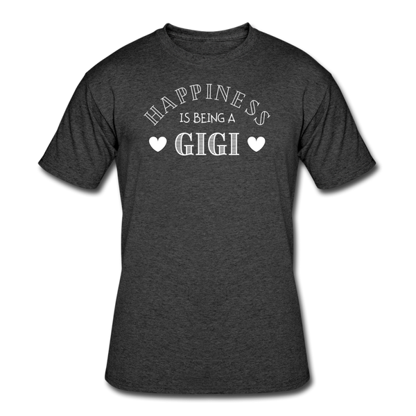 Gifts for Family- "HAPPINESS/GIGI" Men's tee - heather black