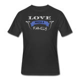 Gifts for Family- "LOVE MAKES A FAMILY" Men's tee - black