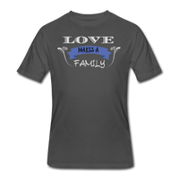 Gifts for Family- "LOVE MAKES A FAMILY" Men's tee - charcoal