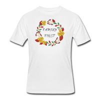 Gifts for Family- ""FAMILY FIRST" Men's tee - white