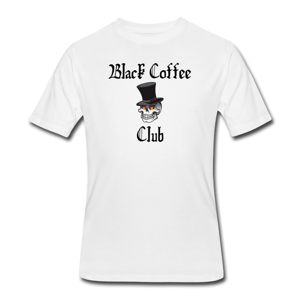 Coffee gifts- "BLACK COFFEE CLUB" Men's tee - white