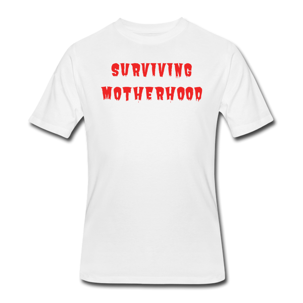 Gifts for Family-  "SURVIVING MOTHERHOOD" Men's tee - white