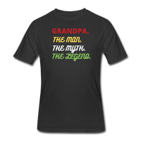 Gifts for Family- "GRANDPA- MAN/ MYTH/ LEGEND" Men's tee - black