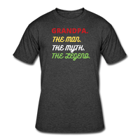 Gifts for Family- "GRANDPA- MAN/ MYTH/ LEGEND" Men's tee - heather black