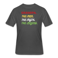 Gifts for Family- "GRANDPA- MAN/ MYTH/ LEGEND" Men's tee - charcoal