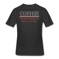 Coffee gifts- "COFFEE MOST IMPORTANT MEAL" Men's tee - black