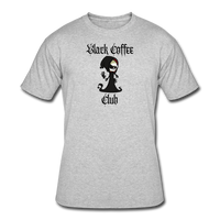 Coffee Gifts- "BLACK COFFEE CLUB SKELETON" Men's tee - heather gray
