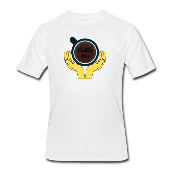Coffee gifts- "CREATIVE JUICE CUP" Men’s tee - white
