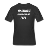 Gifts for Family- "FAVORITE PEOPLE-PAPA" Men's tee - black